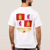 Flagge von Kastilien und Leon T-Shirt (Rückseite)