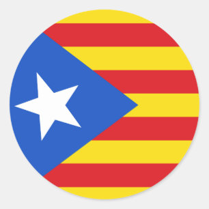 Flagge von Katalonien Runder Aufkleber