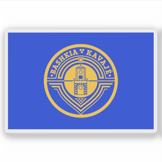 Flagge von Kavajë, Albanien Aufkleber (Vorderseite)