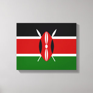 Flagge von Kenia Afrika Leinwanddruck