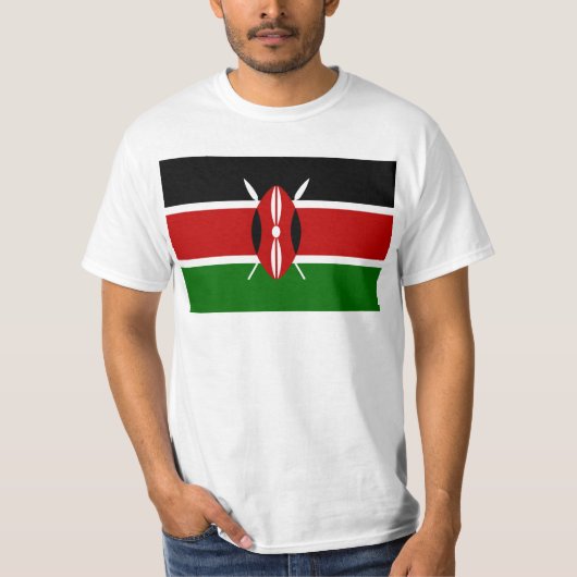 Flagge von Kenia Afrika T-Shirt (Vorderseite)