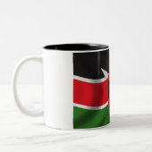Flagge von Kenia Zweifarbige Tasse (Links)