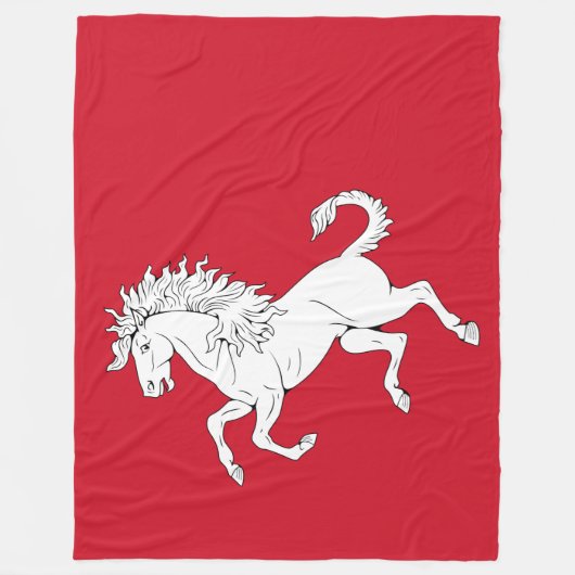 Flagge von Kent (Weißes Pferd) (Landkreis von Engl Fleecedecke (Vorderseite)