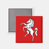 Flagge von Kent (Weißes Pferd) (Landkreis von Engl Magnet (Vorderseite/Rückseite)