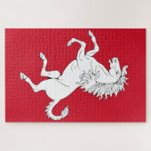 Flagge von Kent (Weißes Pferd) (Landkreis von Engl Puzzle (Horizontal)