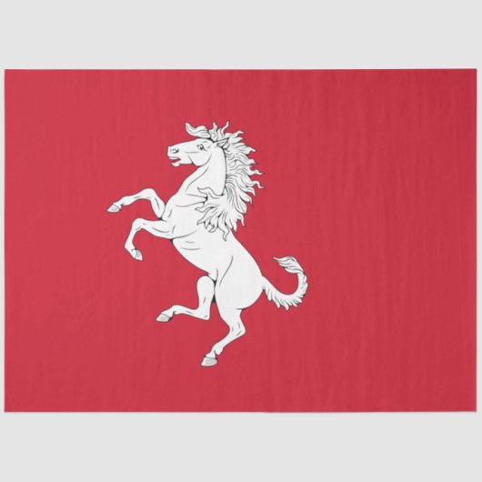 Flagge von Kent (Weißes Pferd) (Landkreis von Engl Seidenpapier (Vorderseite)