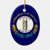 Flagge von Kentucky Keramik Ornament (Vorne)