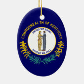 Flagge von Kentucky Keramik Ornament (Hinten)
