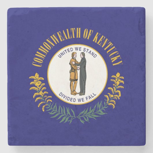 Flagge von Kentucky Steinuntersetzer (Vorderseite)