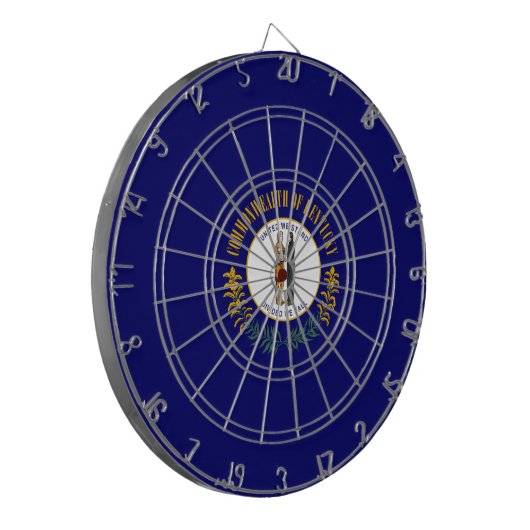 Flagge von Kentucky (US-Staat) Dartscheibe (Vorderseite Links)