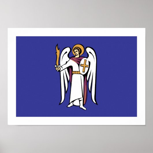 Flagge von Kiew Poster (Vorne)