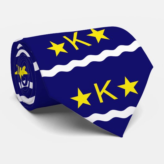 Flagge von Kinshasa, der Kongo Krawatte (Gerollt)