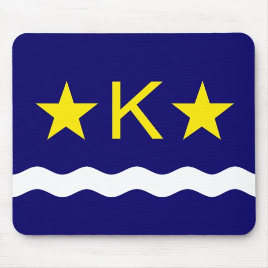 Flagge von Kinshasa, Kongo-Maus-Pad Mousepad (Vorne)
