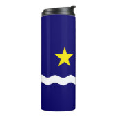 Flagge von Kinshasa, Kongo Thermal Tumbler Thermosbecher (Nach links gedreht)