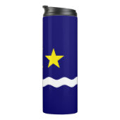 Flagge von Kinshasa, Kongo Thermal Tumbler Thermosbecher (Nach rechts gedreht)