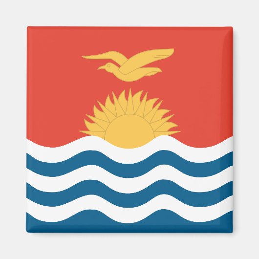Flagge von Kiribati Magnet (Vorne)