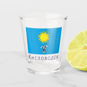 Flagge von Kislowodsk, Russland Schnapsglas