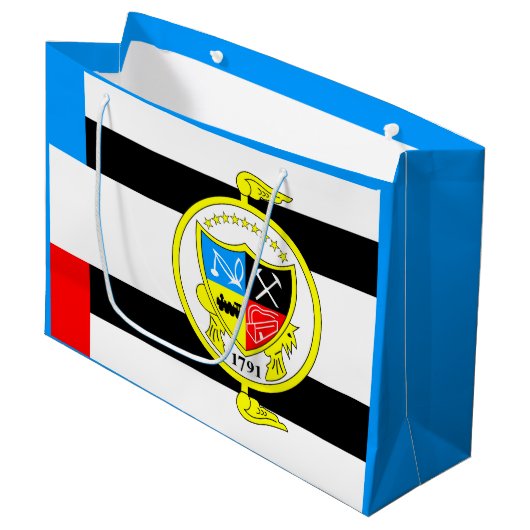 Flagge von Knoxville, Tennessee Große Geschenktüte (Vorderseite Schrägansicht)