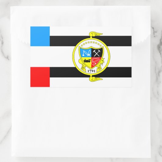 Flagge von Knoxville, Tennessee Rechteckiger Aufkleber (Tasche)