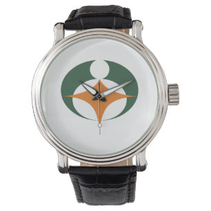 Flagge von Koga, Shiga, Japan Armbanduhr