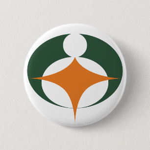 Flagge von Koga, Shiga, Japan Button