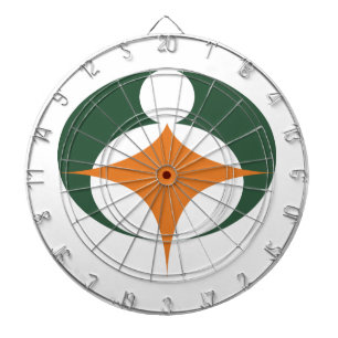 Flagge von Koga, Shiga, Japan Dartscheibe