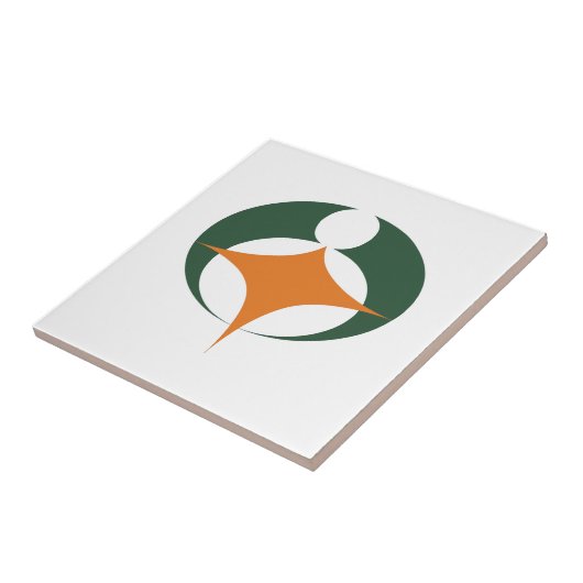 Flagge von Koga, Shiga, Japan Fliese (Seite)