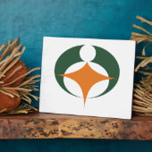 Flagge von Koga, Shiga, Japan Fotoplatte (Seite)