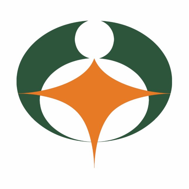 Flagge von Koga, Shiga, Japan Freistehende Fotoskulptur (Vorne)