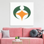 Flagge von Koga, Shiga, Japan Leinwanddruck (Insitu (Wohnzimmer))