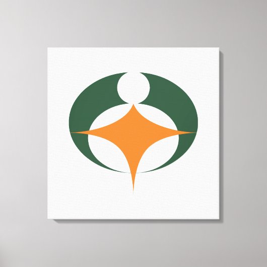 Flagge von Koga, Shiga, Japan Leinwanddruck (Vorderseite)