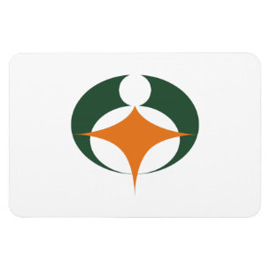 Flagge von Koga, Shiga, Japan Magnet