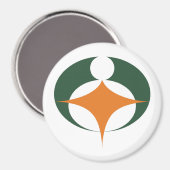 Flagge von Koga, Shiga, Japan Magnet (Vorderseite/Rückseite)