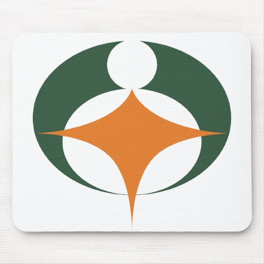 Flagge von Koga, Shiga, Japan Mousepad (Vorne)