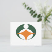 Flagge von Koga, Shiga, Japan Postkarte (Stehend Vorderseite)