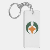 Flagge von Koga, Shiga, Japan Schlüsselanhänger (Vorderseite links)