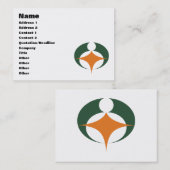 Flagge von Koga, Shiga, Japan Visitenkarte (Vorne/Hinten)