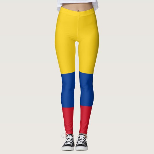 Flagge von Kolumbien- - Banderade Kolumbien Leggings (Vorderseite)