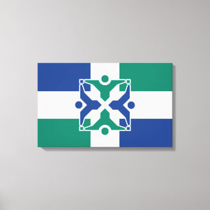 Flagge von Kolumbien (Missouri) Leinwanddruck