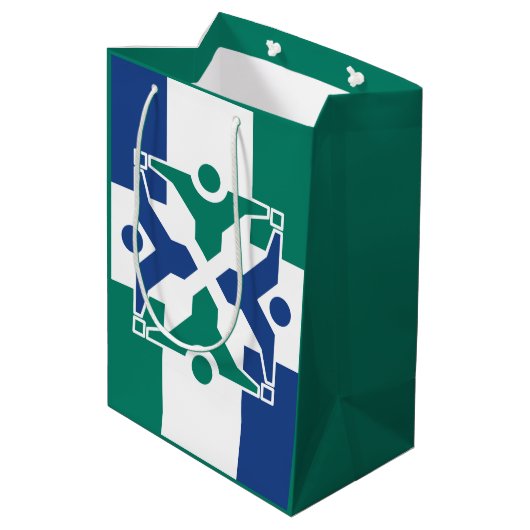 Flagge von Kolumbien, Missouri Mittlere Geschenktüte (Rückseite Schrägansicht)