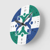 Flagge von Kolumbien, Missouri Runde Wanduhr (Winkel)