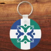 Flagge von Kolumbien, Missouri Schlüsselanhänger (Rückseite)