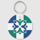 Flagge von Kolumbien, Missouri Schlüsselanhänger (Rückseite)