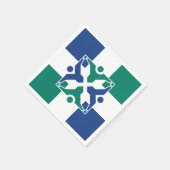 Flagge von Kolumbien, Missouri Serviette (Ecke)