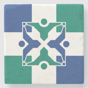 Flagge von Kolumbien (Missouri) Steinuntersetzer