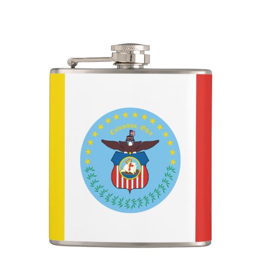 Flagge von Kolumbus, Ohio-Flasche Flachmann (Vorderseite)