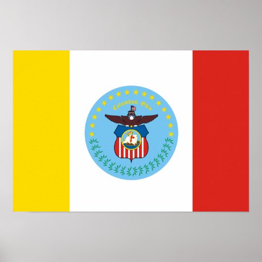 Flagge von Kolumbus, Ohio Poster (Vorne)