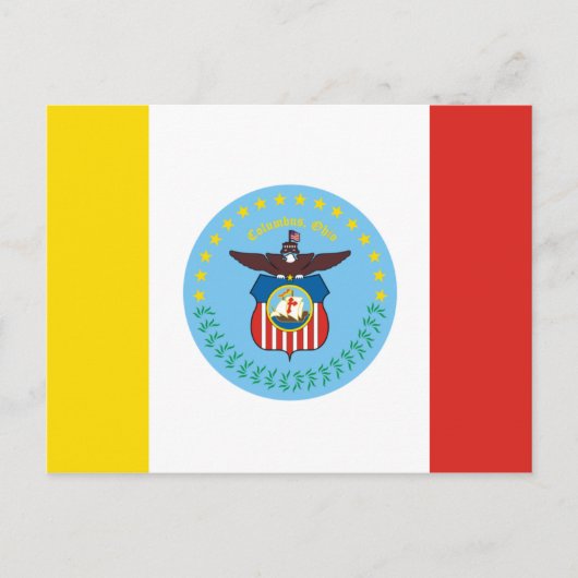 Flagge von Kolumbus, Ohio Postkarte (Vorderseite)
