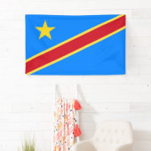 Flagge von Kongo Banner (Insitu)