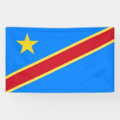 Flagge von Kongo Banner (Horizontal)